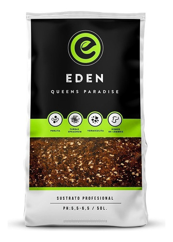 Sustrato Profesional Eden 50 Litros Tierra Fértil Cultivo 2u