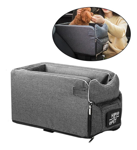 Accesorios De Asiento De Coche For Perros Square Grey