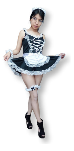 Traje Vestido Maid Cosplay