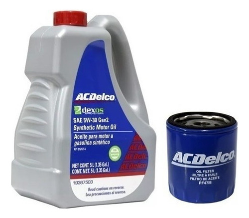 Kit Lubricaci Aceite 100% Sintetico 5w30 Dex Aveo 1.6 09/18