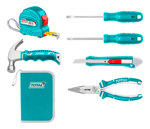 Kit Juego Herramientas Manuales 6 Piezas En Estuche Total