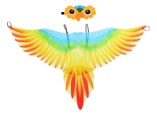 Conjunto De Disfraz De Pájaro For Niños, Capa Con Alas,