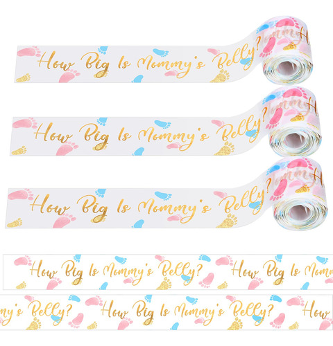 3 Rolls Belly Measuring Tape Tummy Measuring Tape Baby Showe