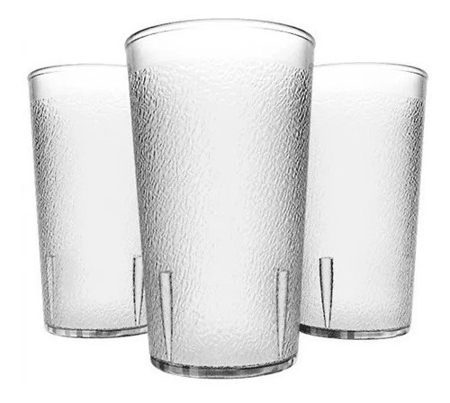 12 Vasos De 16 Oz Plástico Transparente Restaurante Hotel