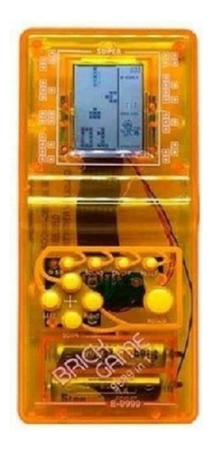 Console Brick Game 9999 in 1 Standard cor  laranja-transparente