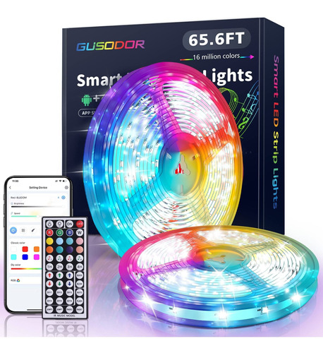 Tira Luz Led Pie Rgb Cinta Cuerda Sincronizacion Musica Kit