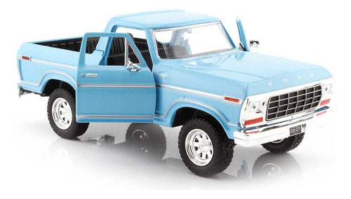 1/24 1978 Ford Bronco Motor Max Color Azul Con Camper