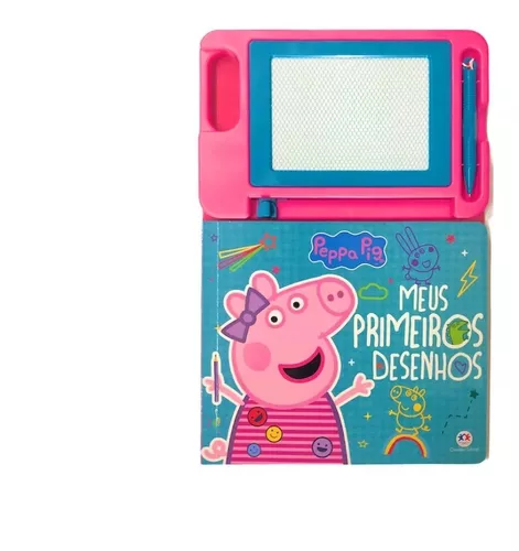 Livro Lousa Peppa Pig Meus Primeiros Desenhos Capa Dura