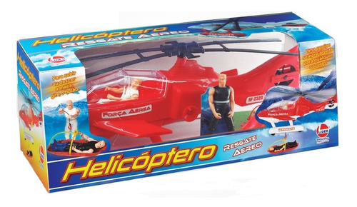 Brinquedo Helicóptero De Resgate Aéreo Com Boneco Lider 2320