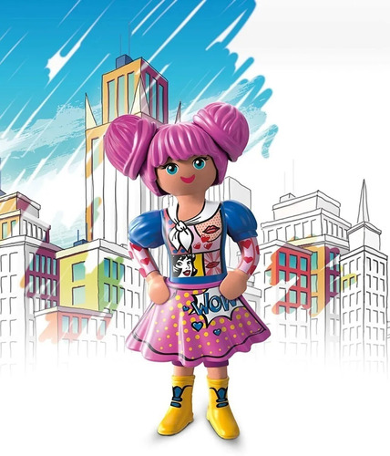 Imagen 3 de 9 de Playmobil 70472 Rosalee Comic World Intek 30 Piezas Playking
