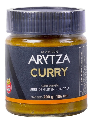 Curry Suave Gourmet Arytza 100% Natural Y Saludable Sin Tacc