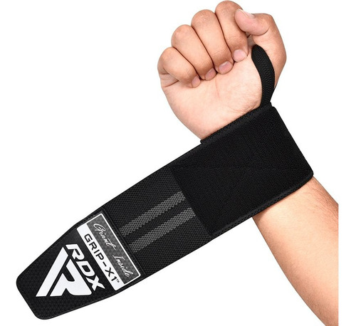 Muñequeras Para Levantamientos De Pesas W2 Rdx Gym Fitness Color Gris