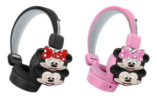 Audífono Mickey Y Minnie Mause Infantil Manos Libres