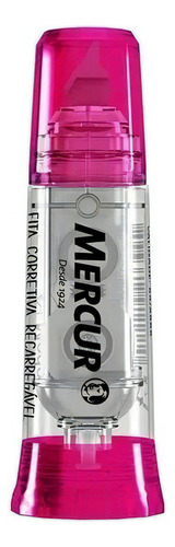 Fita Corretiva Recarregável Rosa 6 Metros X 5 Mm + 1 Refil