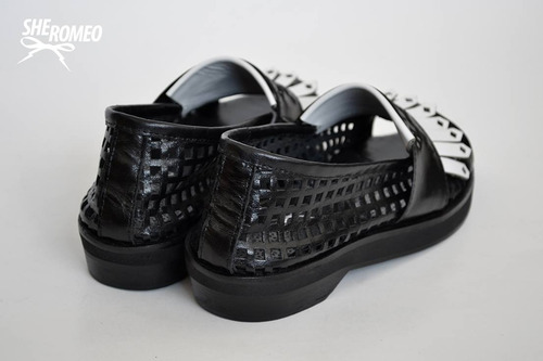Imagen 3 de 10 de Zapato Sandalia Mocasín Abierto Peep Toe Boca D Pez Sheromeo