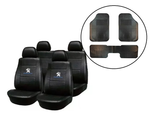 Fundas Cubre Asiento Cuerina Para Peugeot 207 + Alfombra 3p