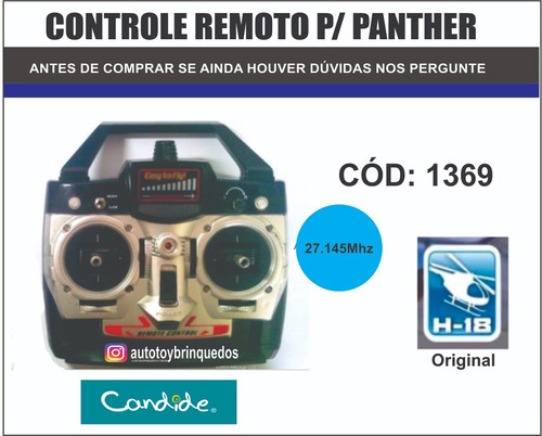 Panther 1369 - H-18  -  Só O Controle 27.145 Mhz Original