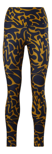 Leggings Reebok Workout All Over Print Azul