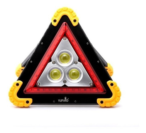 Triangulo De Emergencia Auto Grande Solar Luz Led Recargable