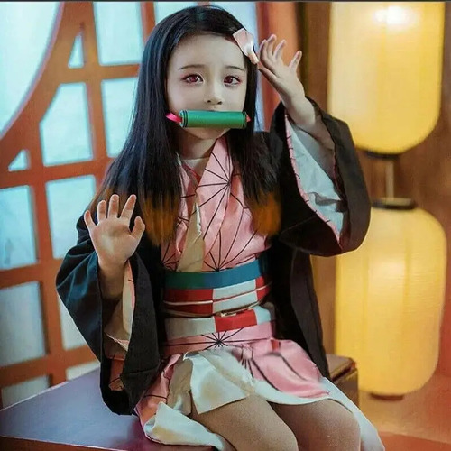 Disfraz De Cosplay De Kamado Nezuko De Kimetsu No Yaiba