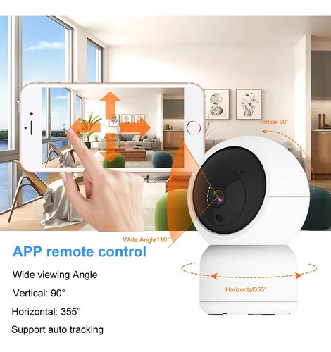 Imagen 7 de 7 de Camara Ptz Wifi Interior 3mp Icsee + Micro Sd 64gb Epa