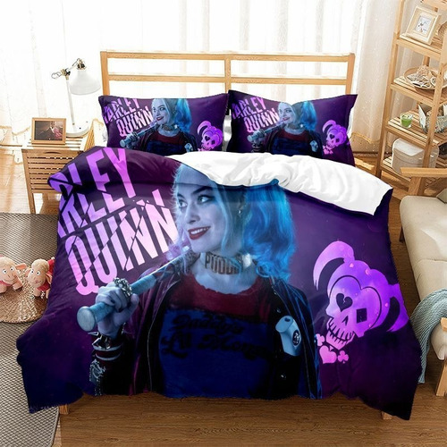 Funda De Edredón Harley Quinn, Juego De Cama Tamaño Queen