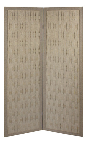 2 Biombo Trançado Mdf Sanfonado Separador Ambiente M1p