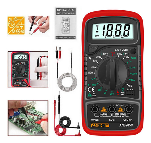 Multimetro Professional Digital Lcd Portátil Ac/dcvoltimetro