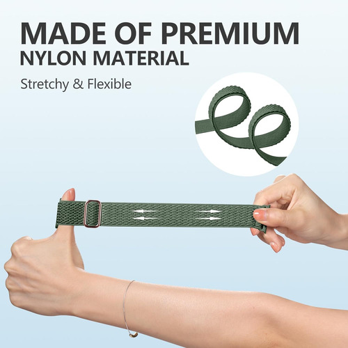 Paquete De 12 Correas Deportivas De Nailon Elásticas Compati