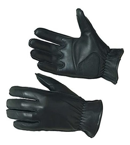 Guantes De Moto Estándar De Cuero Para Castillo En Negro XLG