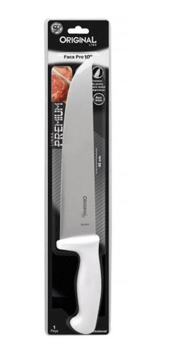 Faca Pro Premium 10'' Corte Profissional Line Carne Cor Cabo Branco