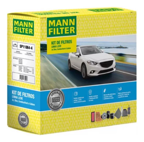 Kit De Filtros Mann-filter Vw Polo 1.0 12v Flex 2017 Acima