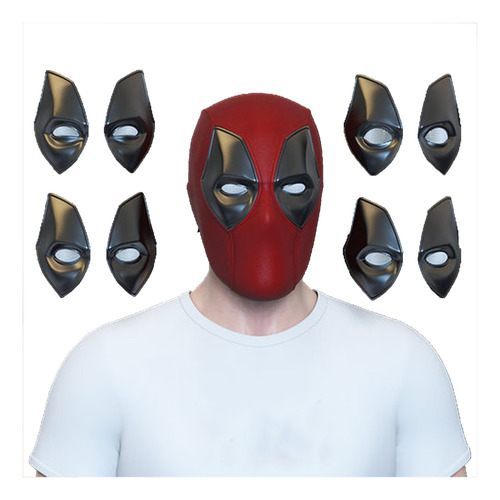 Deadpool Faceshell Lentes Intercambiables Mascara Cosplay