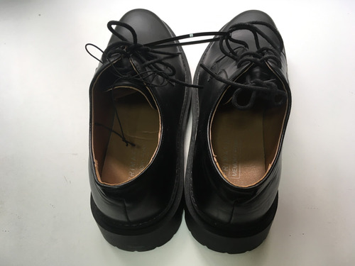 Zapatos Negro De Cuero, Suela De Goma Talle 46 Importados