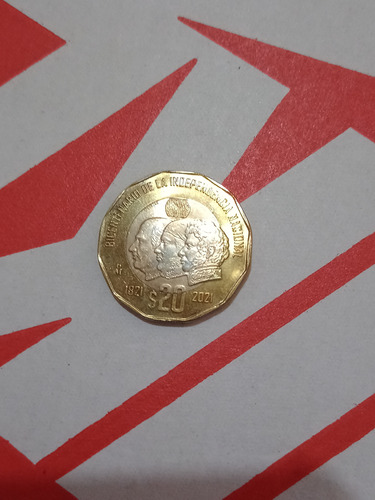 Moneda De 20 Pesos Bicentenario Independencia Nacional.