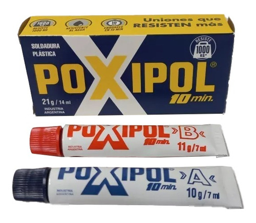 Soldadura Plastica Poxipol Clasico En Envase De 21 Grs