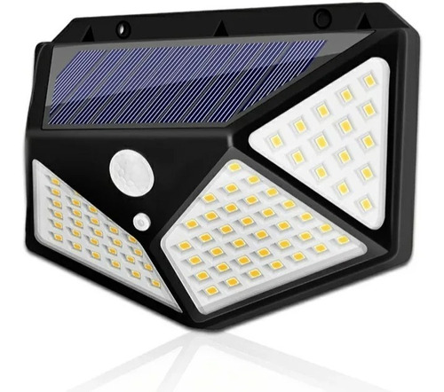 Lampara  Solar 100 Leds Con Sensor De Movimiento X 1 Und