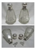 Comprar Par Perfumeros Cristal Taponcitos Cristal Plata 800 (6015)