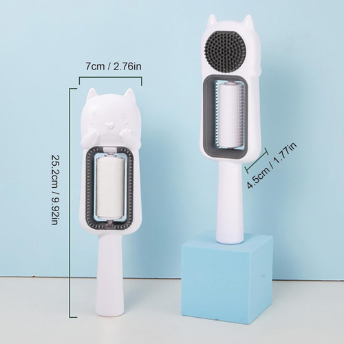 Escova Removedora De Pelos Gato Pets 4 Em 1 Kapbom Branco