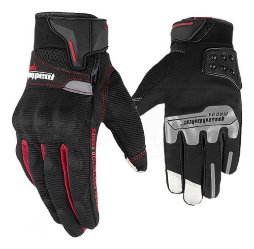 Guantes Para Moto Madbike Mad-04 Con Protecciones Touch