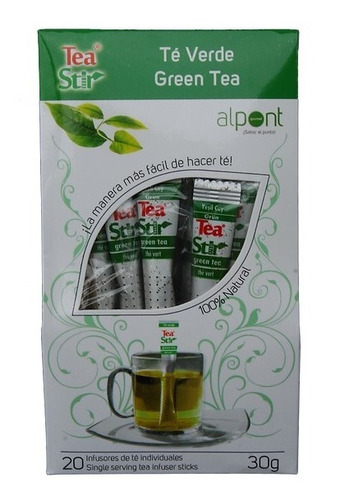 Alpont Tea Stir Té Verde, 40 G / 20 Sobres Infusores