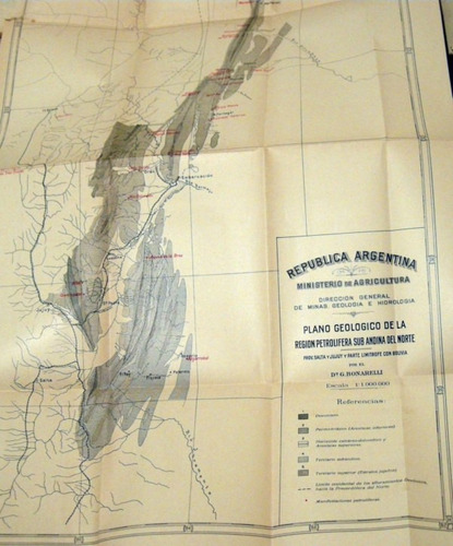 Bonarelli Conocimiento Regiones Salta Jujuy Petroleo 1921