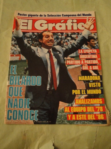 El Grafico 3483 Argentina Campeon Mundial Mexico 1986 Bilard