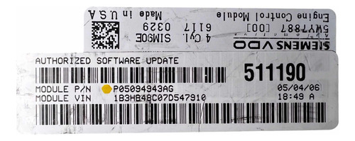Computadora Dodge Caliber 1.8l 07-10 P05094943ag (Usado)