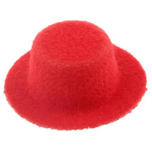 2x 1:12 Miniatura Red Derby Bower Sombrero Casa Decoración