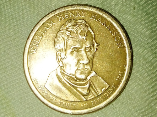 Moneda Americana De 1$ Del 9th Presidente William H Harryson