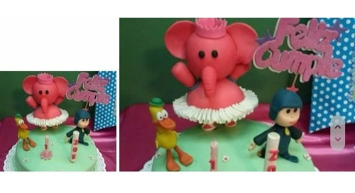 Adorno Aplique Para Torta Peppa Y George Pig Porcelana Fria