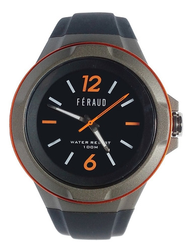 Reloj Feraud F100m5-03 Hombre Sumergible 100m Silicona