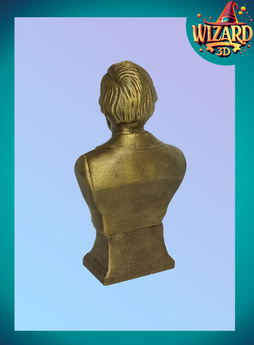 Busto Juan B. Alberdi - Pintado - Imp 3d Pedestal Bronce