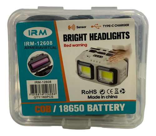 Linterna Frontal Irm Hx-816s Tipo Cintillo Recargable